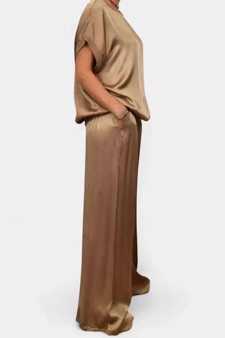 Conjunto Sofisticado de Primavera de Dos Piezas Blasa