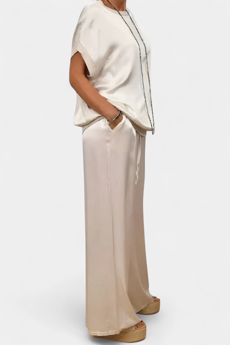 Conjunto Sofisticado de Primavera de Dos Piezas Blasa