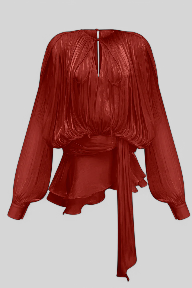 Aurore Mini Dress with Ruffles and Full Pleats
