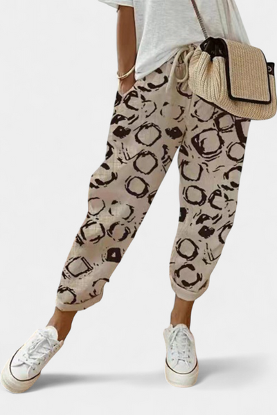 Pantalones de Lino de Corte Suelto y Diseño Clásico Mely