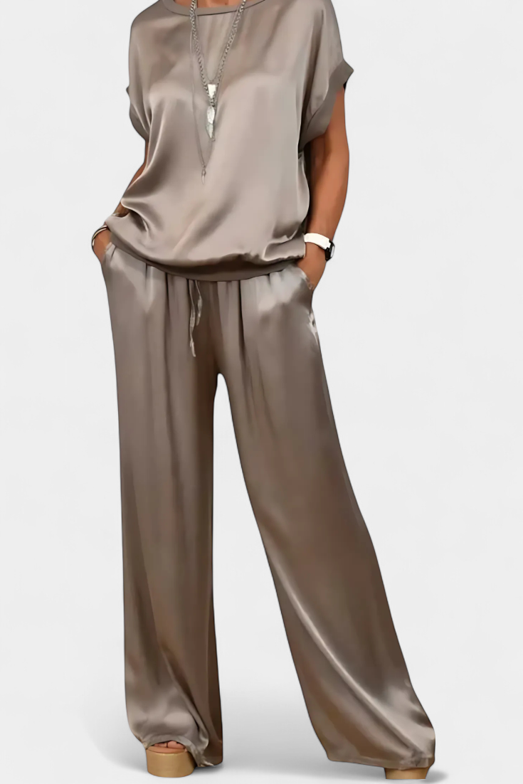 Conjunto Sofisticado de Primavera de Dos Piezas Blasa