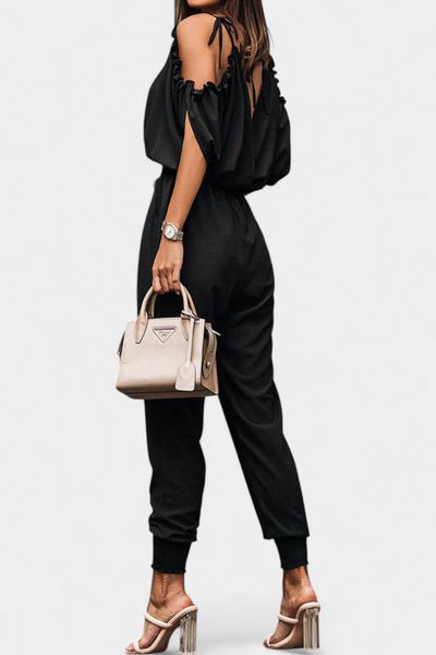 Top Casual Solene de Hombros Descubiertos con Escote en V