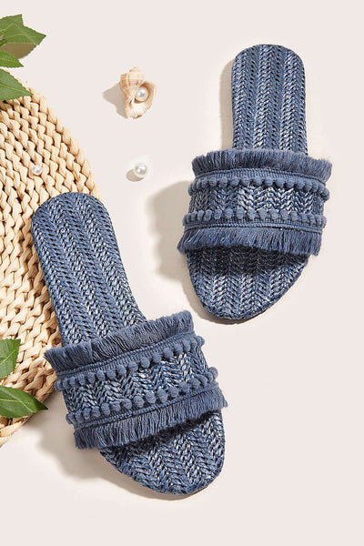 Zapatillas con Detalles de Flecos
