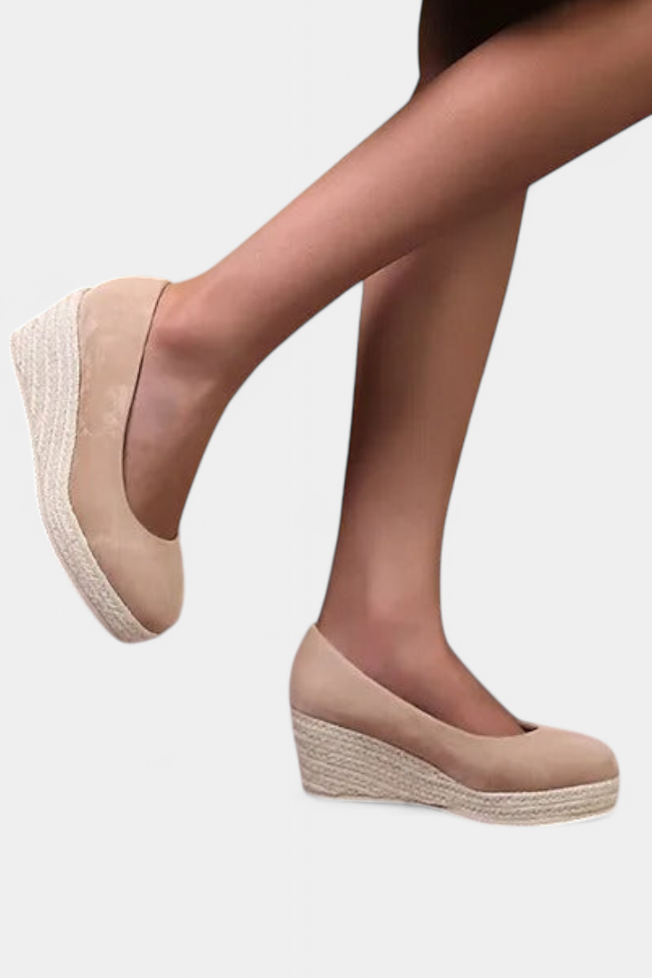 Laupa Zapatos de Plataforma con Suela Trenzada al Estilo Espadrille