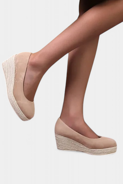 Laupa Zapatos de Plataforma con Suela Trenzada al Estilo Espadrille