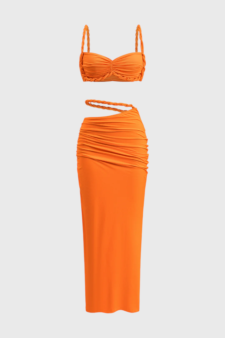 Conjunto Estela de Falda Sin Espalda