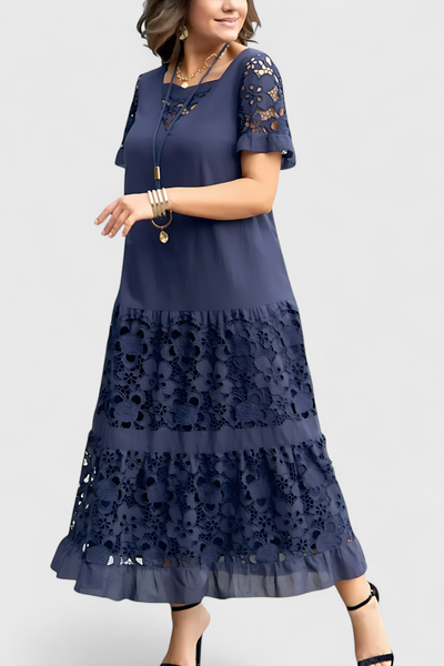 Vestido Midi Marquise con Drapeado Elegante y Atractivo