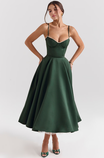 Isabelle® | Luce - vestido midi de tul satinado