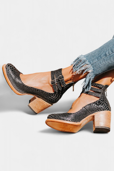 Tacones Modernos con Bloque en Eco-Cuero y Diseño Atemporal