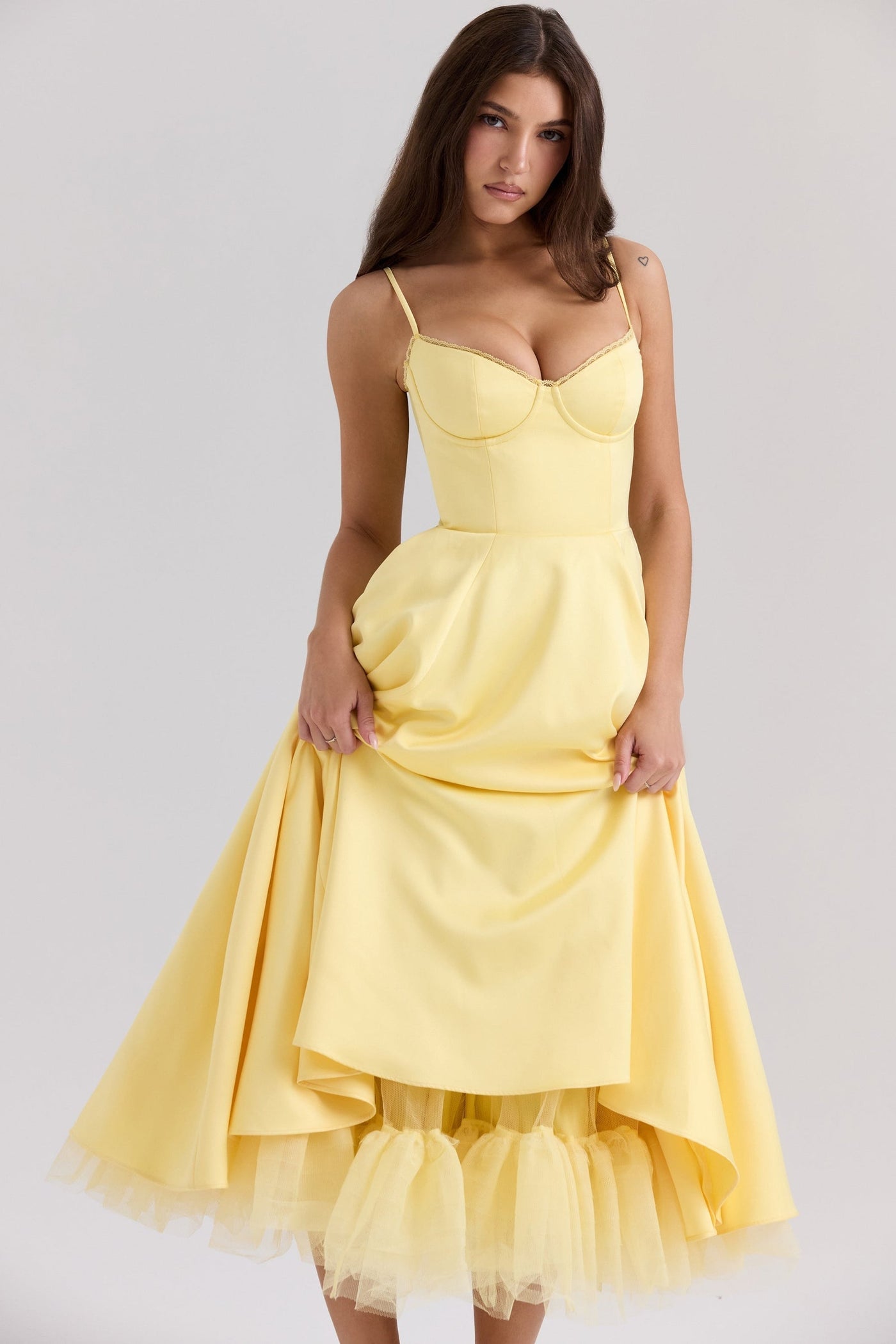 Isabelle® | Luce - vestido midi de tul satinado