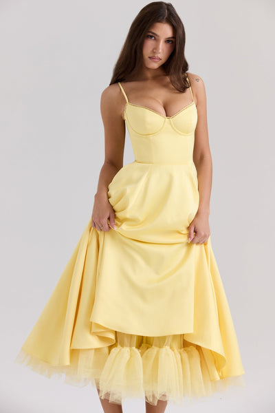 Isabelle® | Luce - vestido midi de tul satinado