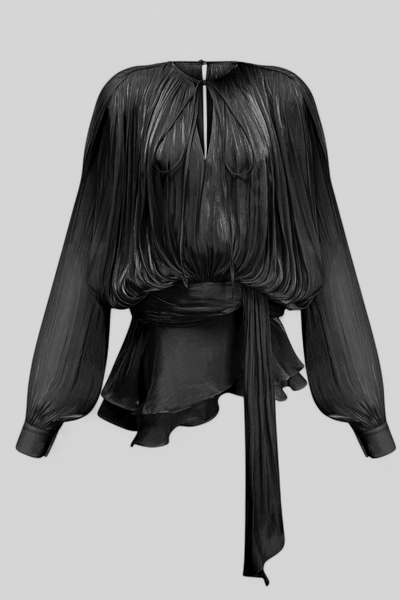 Aurore Mini Dress with Ruffles and Full Pleats