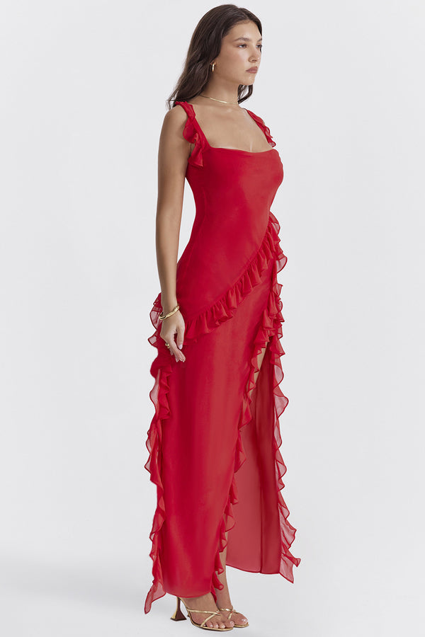 Regina® | Vestido Largo Amira – Ciruela Oscuro