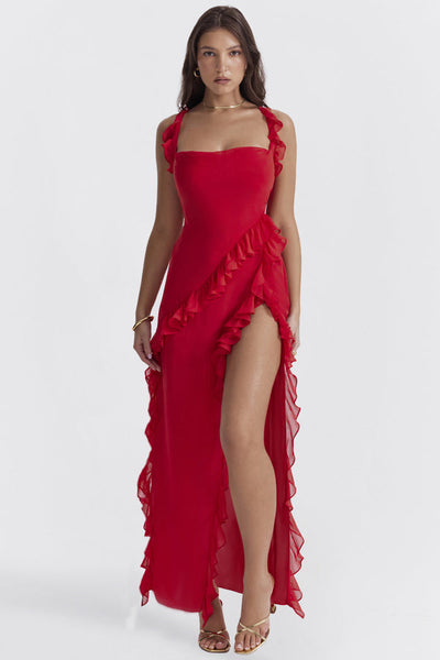 Regina® | Vestido Largo Amira – Ciruela Oscuro
