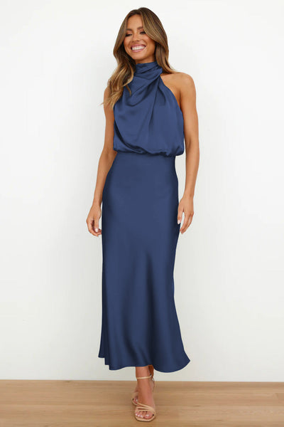 Sophia® | Vestido Maxi de Satén Carlina