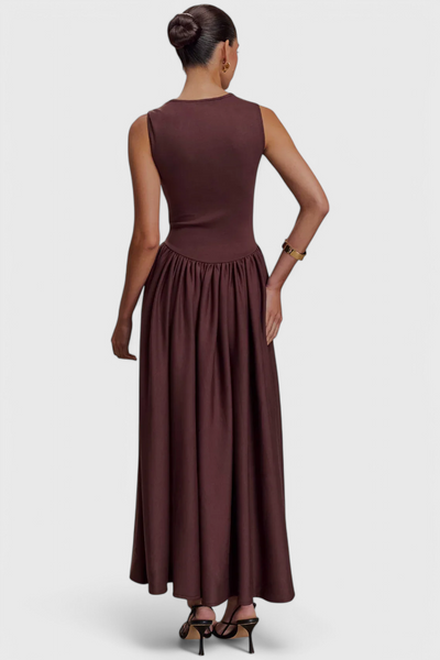 Vestido Midi Verona con Escote Cuadrado