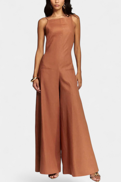Mono Halter Belén de Pierna Ancha con Elegante Caída