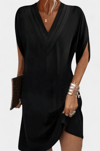 Vestido Shift Elegante Lesley con Escote en V