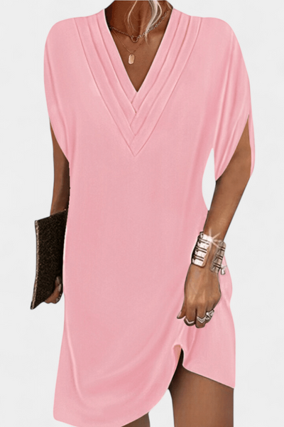 Vestido Shift Elegante Lesley con Escote en V