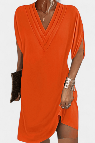 Vestido Shift Elegante Lesley con Escote en V