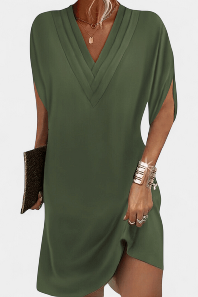 Vestido Shift Elegante Lesley con Escote en V