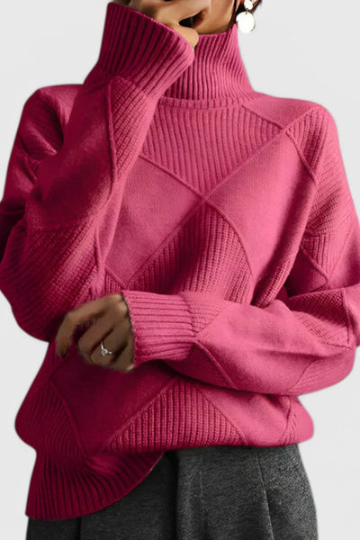 Jersey de Cachemira Jasmine con Cuello Alto