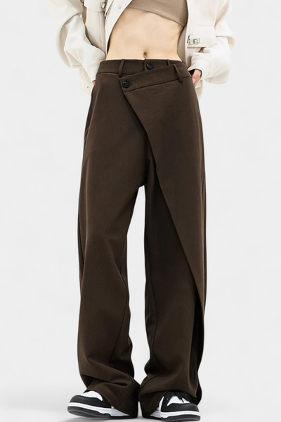 Oaklyn Pantalones Rectos con Drapado Contemporáneo