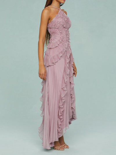Mireli™ Vestido Maxi Kalina con Halter y Volantes