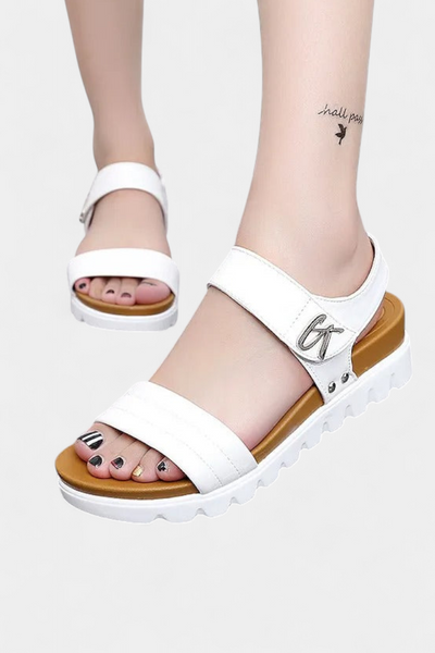 Sandalias de Plataforma Casual Clotide con Doble Correa y Hebilla Ajustable