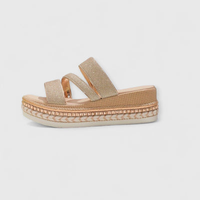 Sandalias Ortopédicas Ligeras Anissa en Color Champán