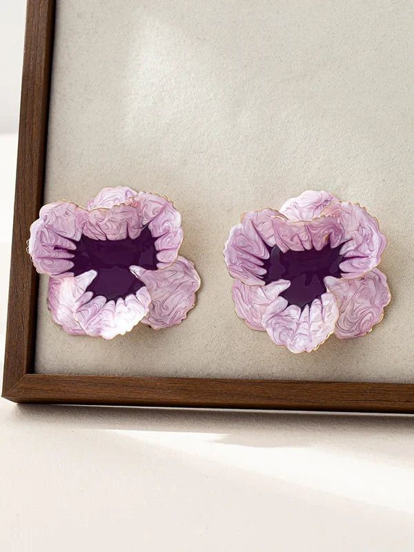 Pendientes Florales de Diseño Geométrico