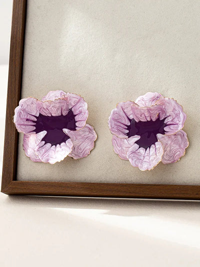 Pendientes Florales de Diseño Geométrico