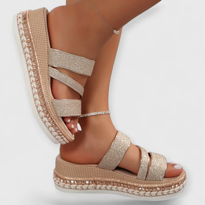 Sandalias Ortopédicas Ligeras Anissa en Color Champán