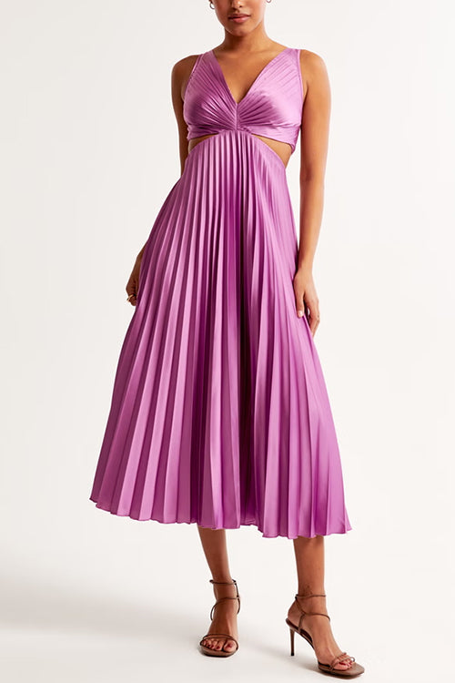 Elsa | Elegante vestido maxi plisado