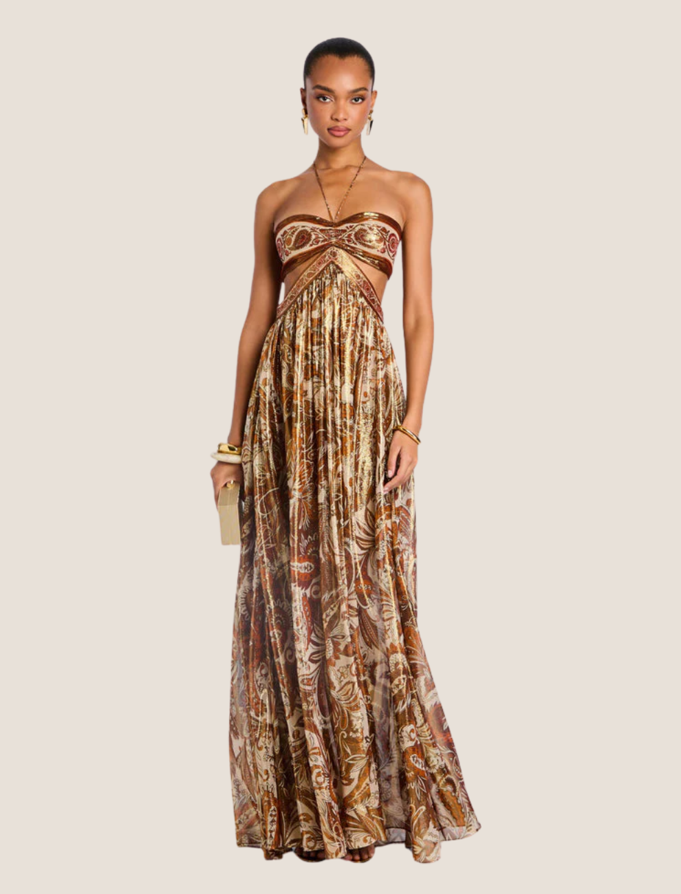 Calissara™ Vestido Maxi con Acento Étnico