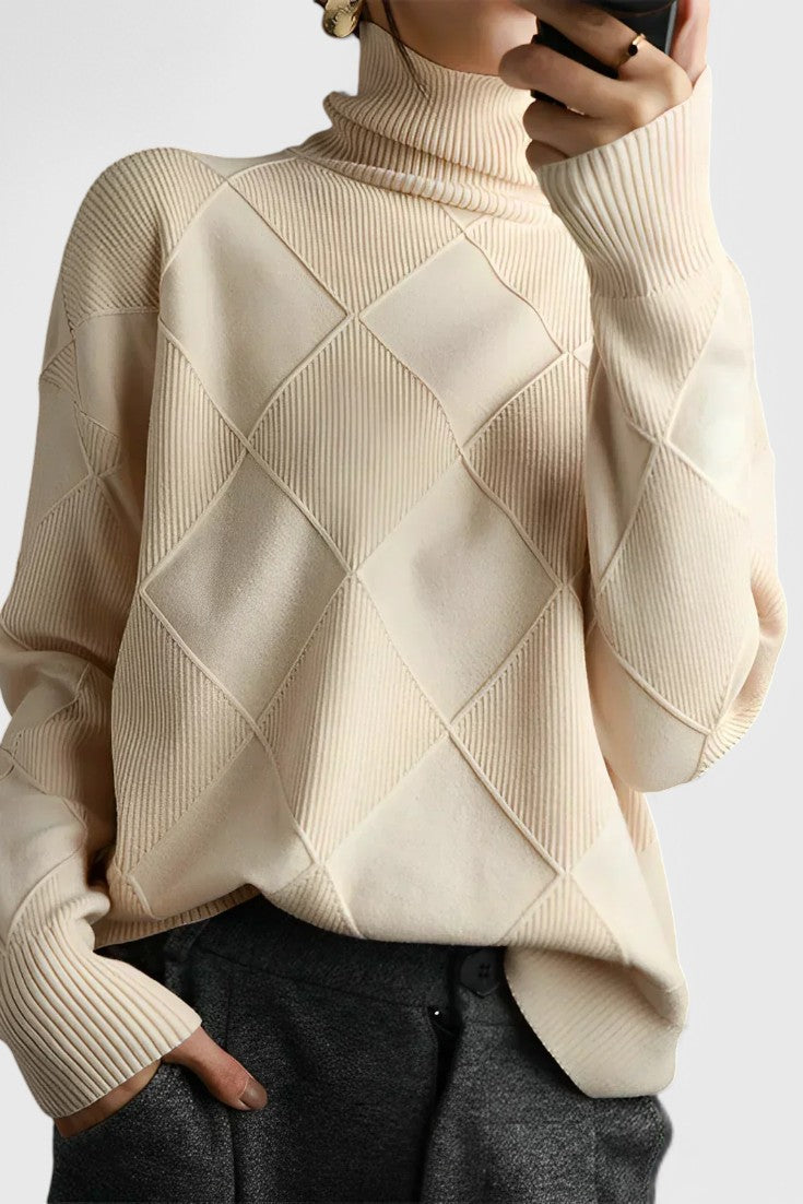Jersey de Cachemira Jasmine con Cuello Alto