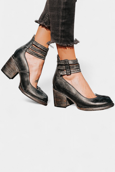 Tacones Modernos con Bloque en Eco-Cuero y Diseño Atemporal