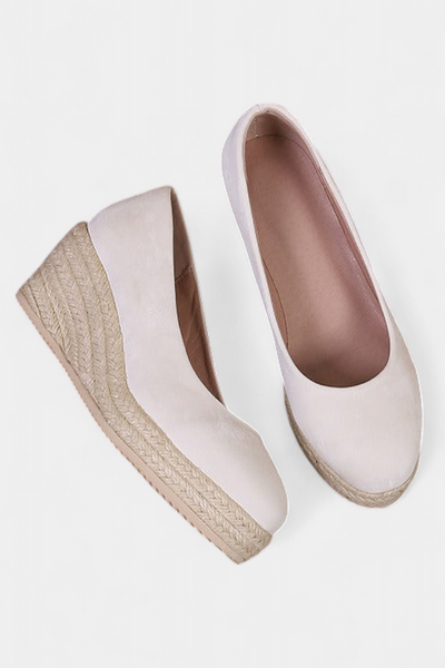 Laupa Zapatos de Plataforma con Suela Trenzada al Estilo Espadrille