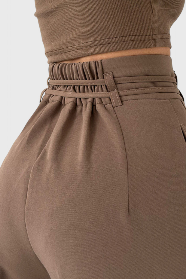 Sophie Pantalones de pierna ancha con ajuste de cordones
