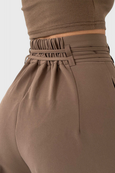 Sophie Pantalones de pierna ancha con ajuste de cordones