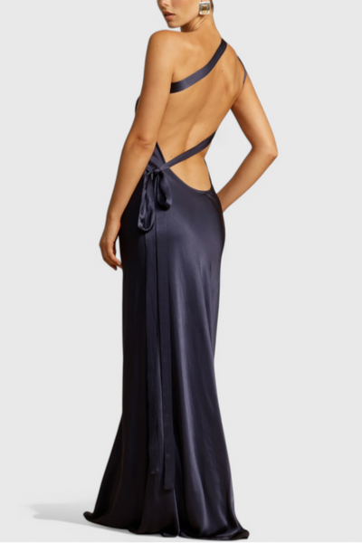 Lucra Vestido Maxi con Tirantes Diagonales y Espalda Abierta