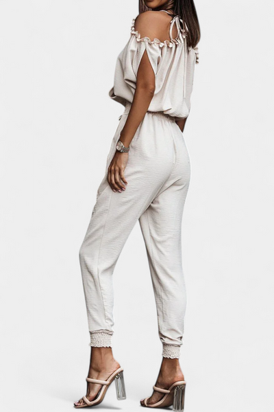 Top Casual Solene de Hombros Descubiertos con Escote en V