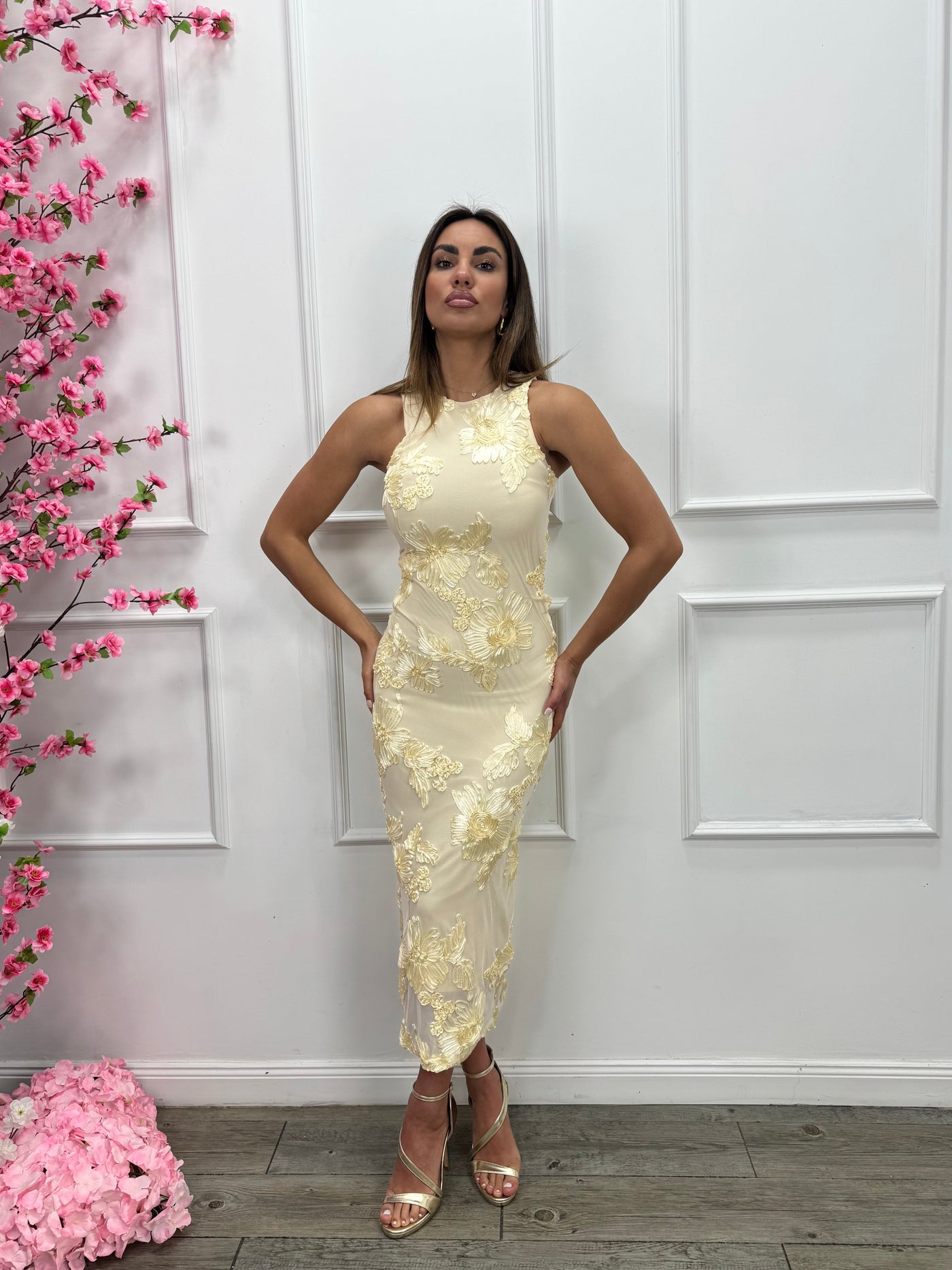 Serelia™ Vestido de Noche Elegante con Estampado Floral