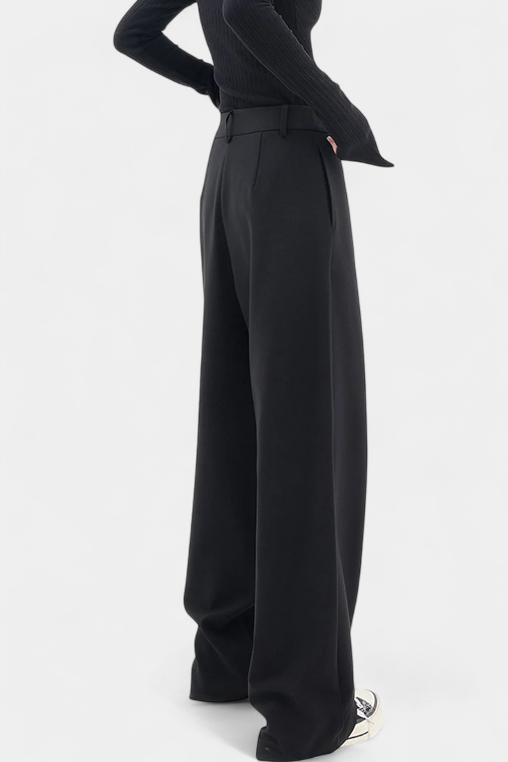 Oaklyn Pantalones Rectos con Drapado Contemporáneo