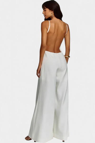 Mono Halter Belén de Pierna Ancha con Elegante Caída