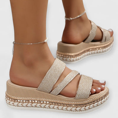Sandalias Ortopédicas Ligeras Anissa en Color Champán