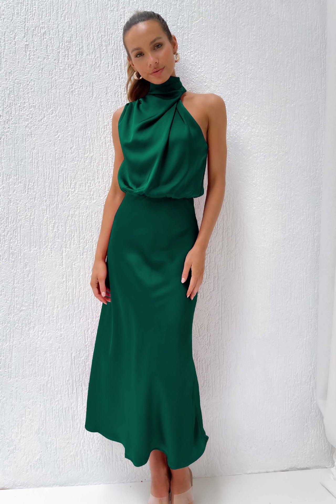 Sophia® | Vestido Maxi de Satén Carlina