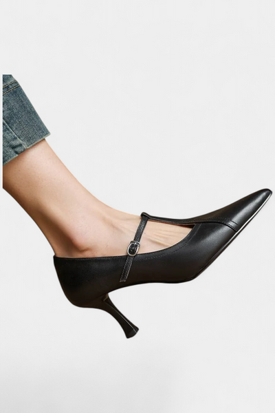 Zulema Tacones T-Bar Elegantes con Diseño Liso