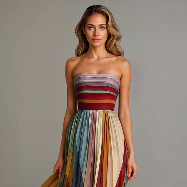 Fiorella™ | Vestido Sin Mangas Colorido