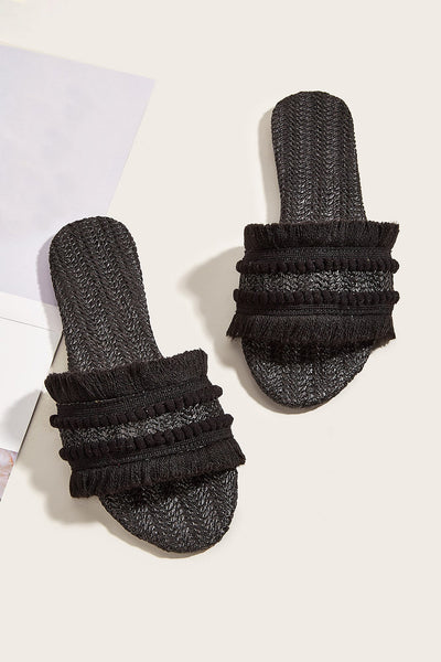Zapatillas con Detalles de Flecos